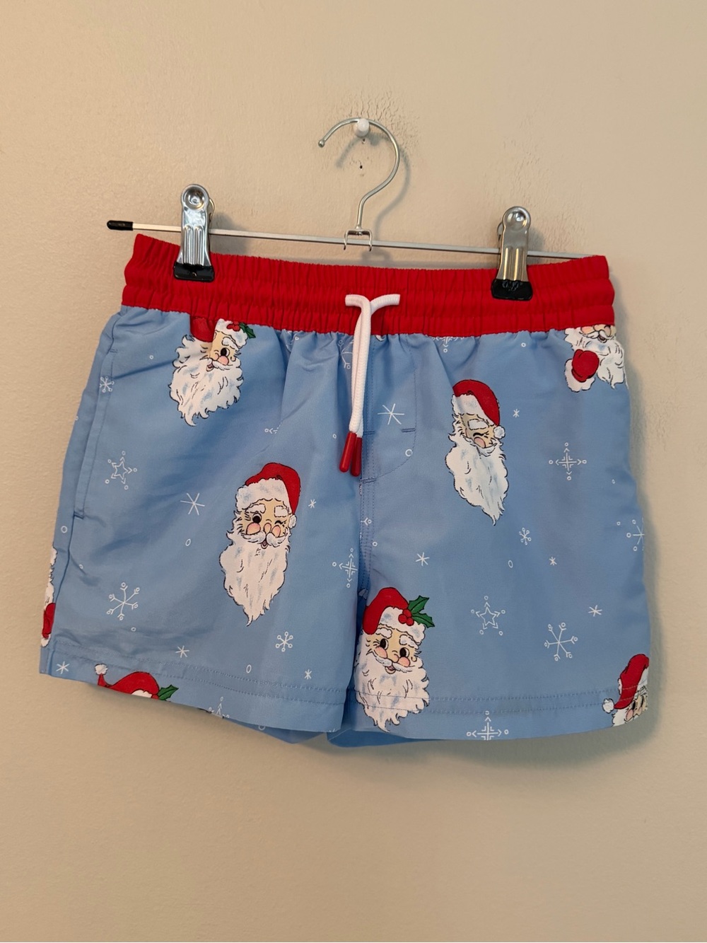 The Beaufort Bonnet Company Blue Santa Swim Trunks